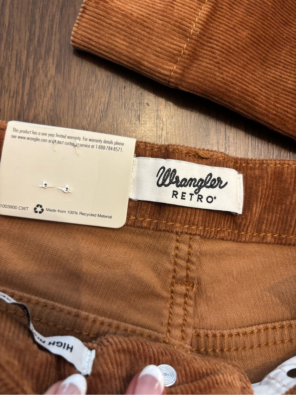 Wrangler Retro Bailey Womens Corduroy Trouser 29 Tall - Picture 3 of 5